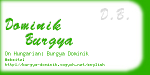 dominik burgya business card